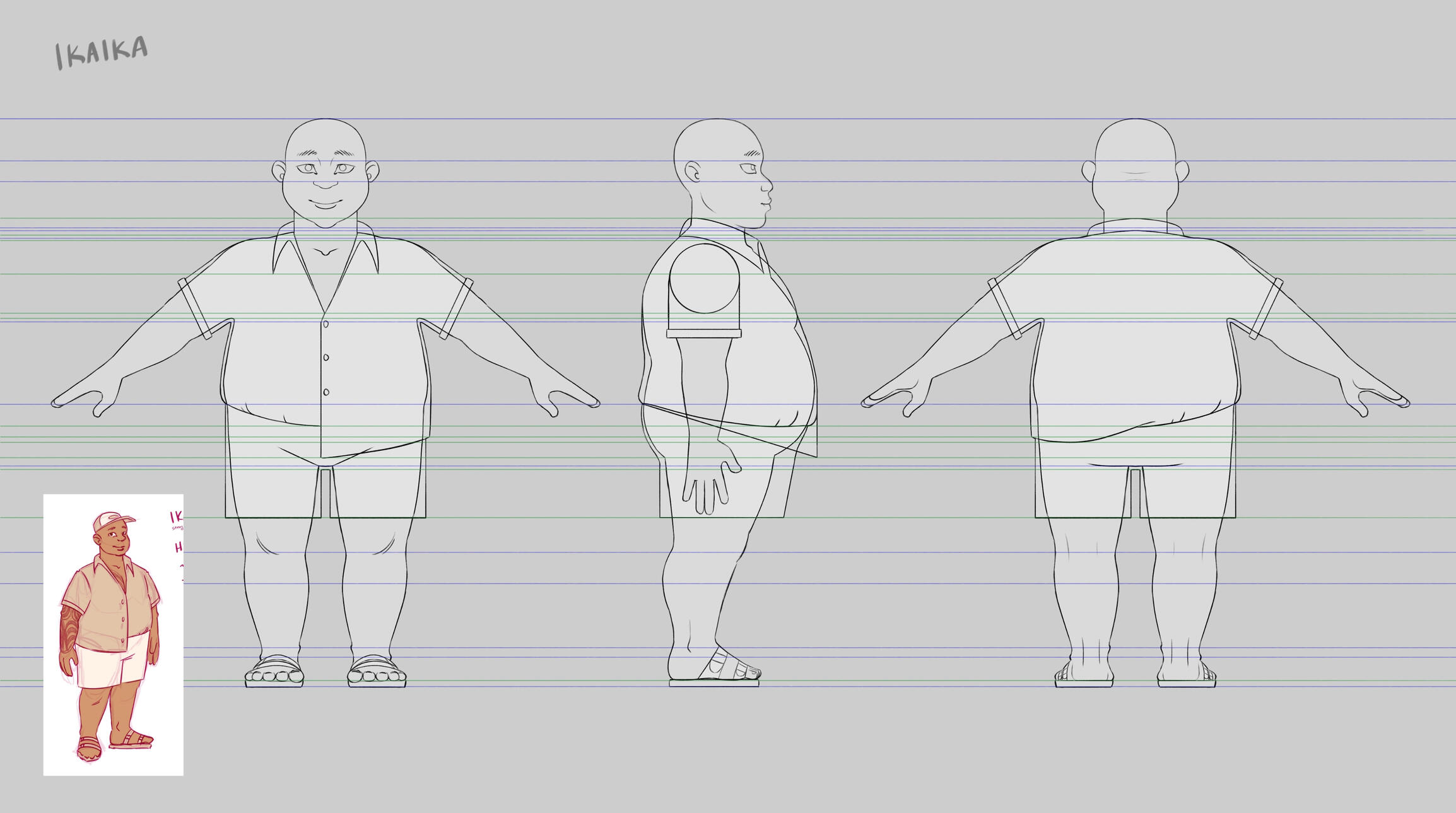 Ikaika - Sofa Character Mosaic design for 3D rig (coming soon!)