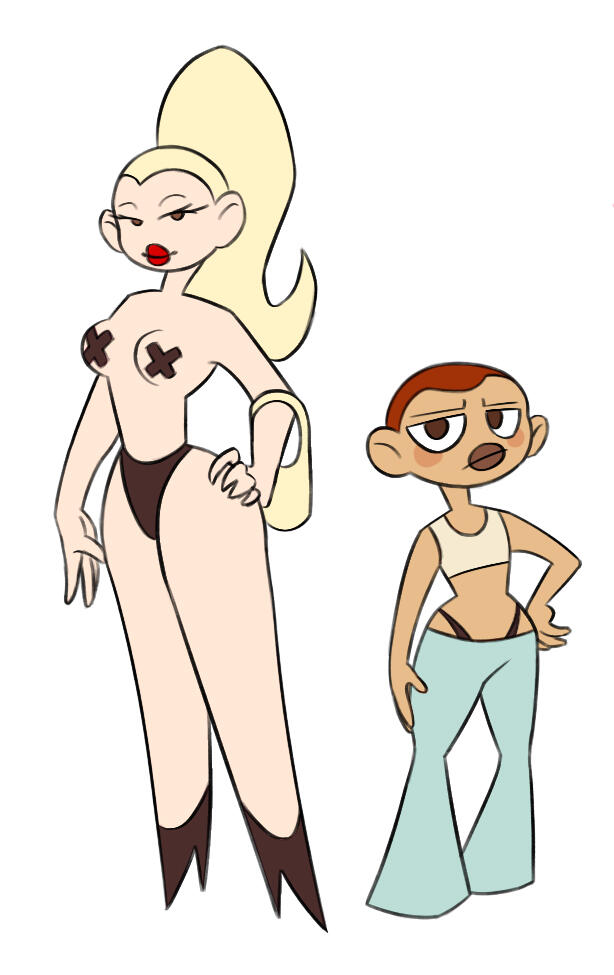 Bathroom Girls - side character designs