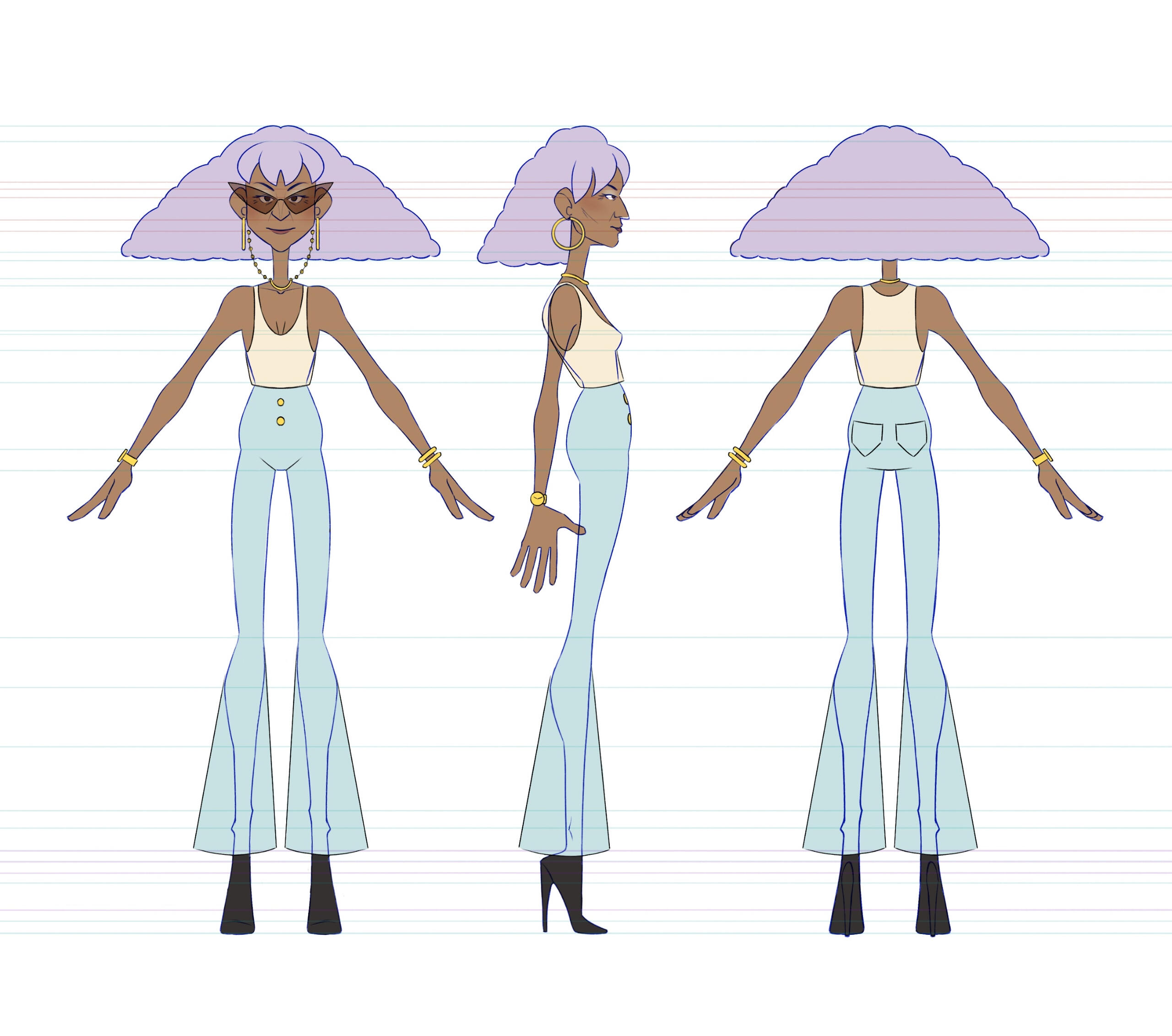 Dee - Sofa Character Mosaic design for 3D rig