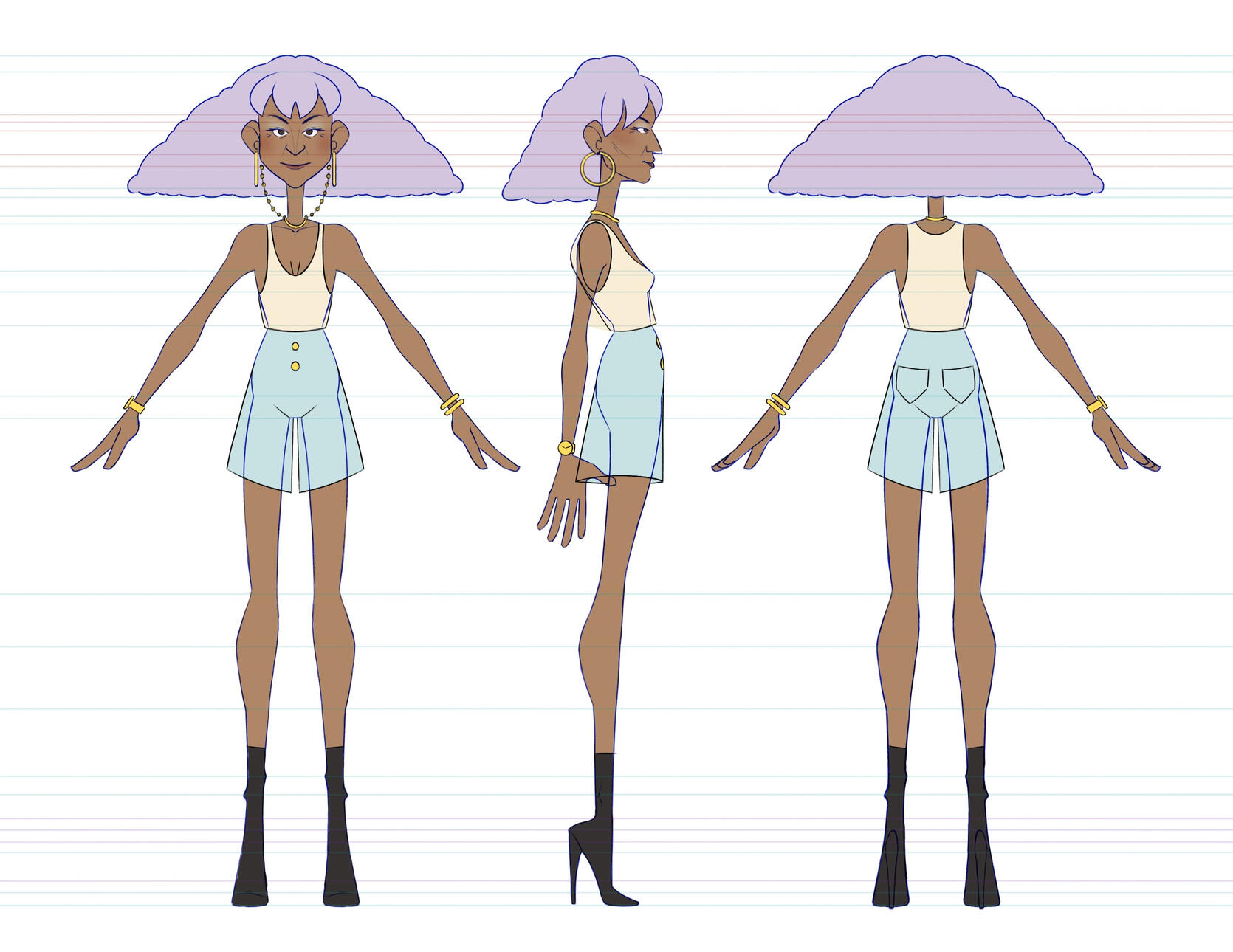Dee - Sofa Character Mosaic design for 3D rig