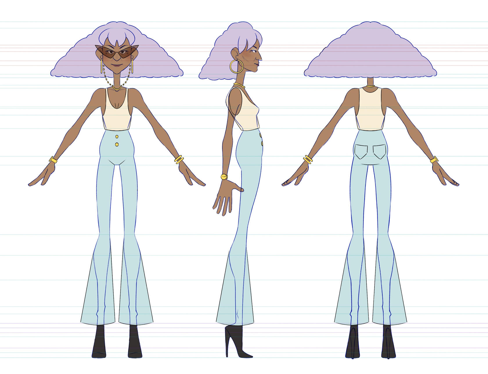 Dee - Sofa Character Mosaic design for 3D rig