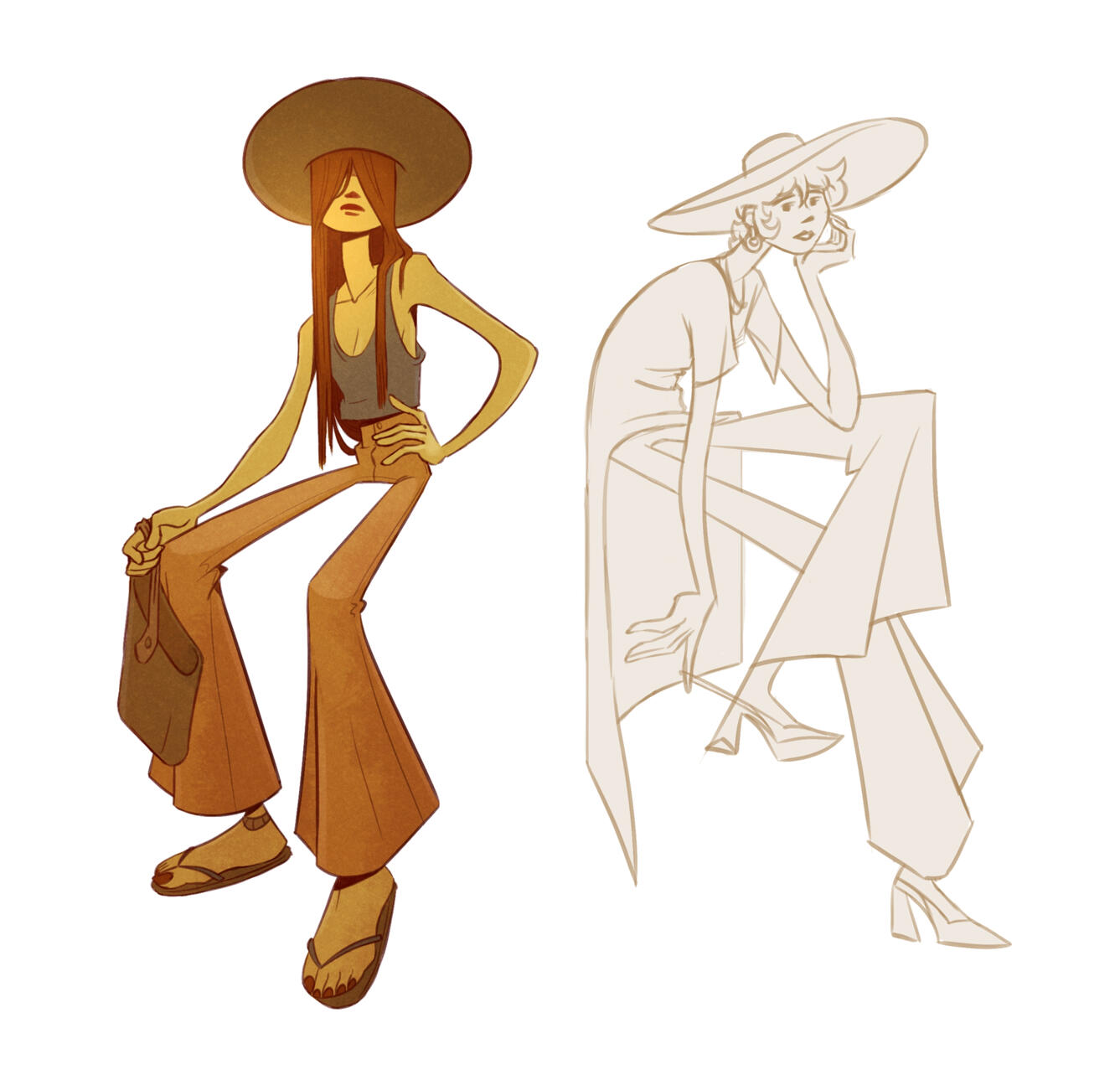 Character design exercise from photo reference